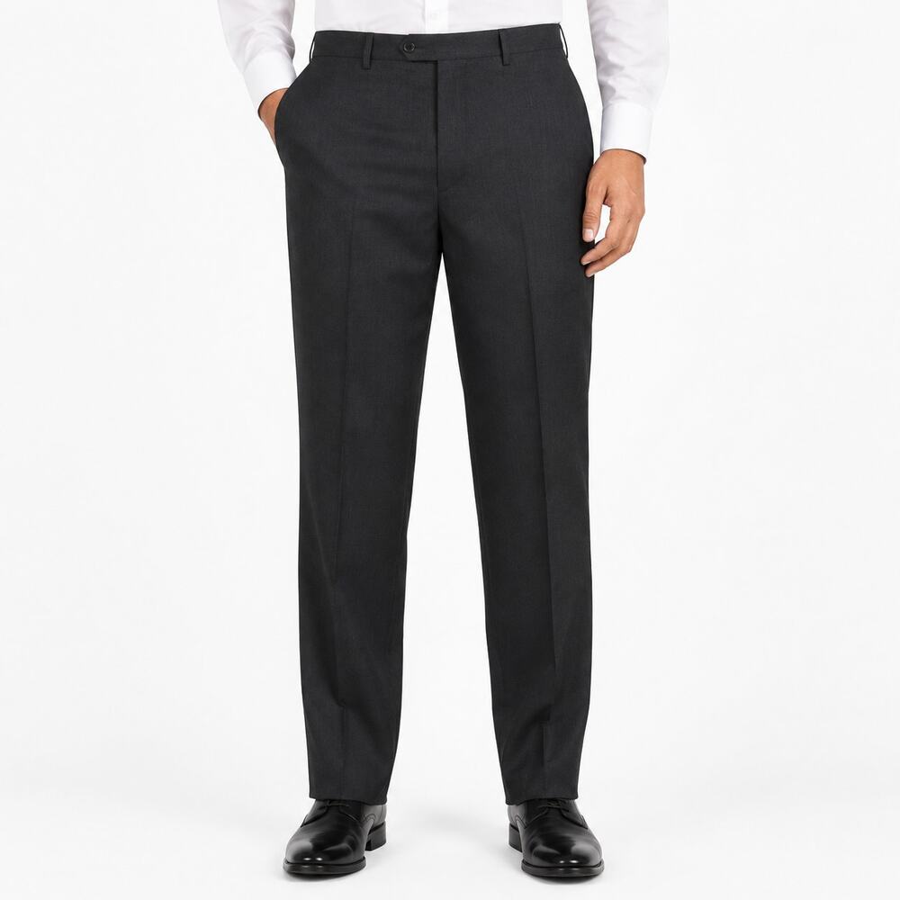 32W 32L Black Charcoal Dress Pants Trousers Men's Formal Straight Leg